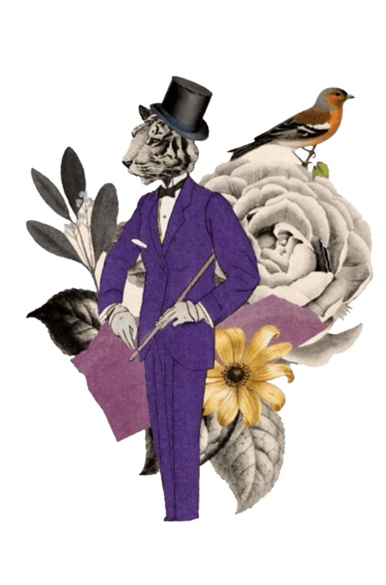 Tiger with Flowers
